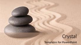  Presentation with stone balance - Amazing slide set having tao - balance of a pile backdrop and a coral colored foreground
