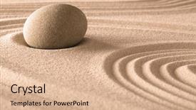  Presentation with zen stone - Colorful PPT layouts enhanced with tao - zen meditation stone in japanese backdrop and a lemonade colored foreground