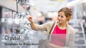  Presentation with retail store - Audience pleasing slide set consisting of tap in a home furnishing backdrop and a light gray colored foreground