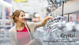  Presentation with retail store - PPT theme with cave - lower galilee - annunciation 3d background and a white colored foreground.