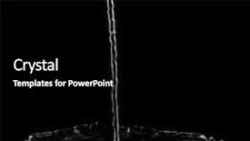  Presentation with water tap - PPT theme having tap with splashing water on black background background and a black colored foreground