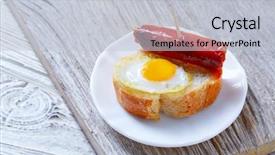  Presentation with quail - Presentation theme with tapas from spain sausage food background and a  colored foreground
