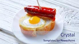  Presentation with quail - Cool new slide deck with tapas from spain sausage food backdrop and a  colored foreground