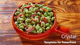  Presentation with tapas - Cool new presentation with tapas-lima-beans-with-iberico backdrop and a tawny brown colored foreground