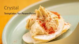  Presentation with tapas - Presentation consisting of tapas-with-hummes background and a yellow colored foreground