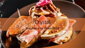  Presentation with tapas - Slides having tapas background and a gold colored foreground