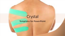  Presentation with tape - Amazing slides having tape applied onto male scapula backdrop and a coral colored foreground