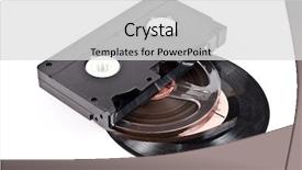  Presentation with storage - Theme with tape backup - storage media background and a light gray colored foreground