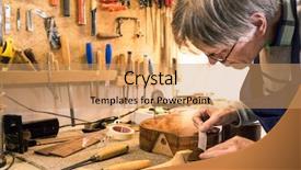  Presentation with instrument - Beautiful theme featuring masking a guitar with tape backdrop and a coral colored foreground