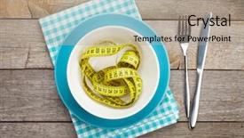  Presentation with pregnancy diet plan - Colorful presentation theme enhanced with tape knife and fork diet backdrop and a mint green colored foreground