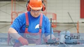  Presentation with parts - Cool new presentation theme with tape measure and power backdrop and a  colored foreground