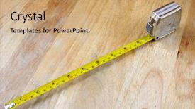  Presentation with tape measure - Amazing presentation theme having things common - tape measure extended backdrop and a coral colored foreground