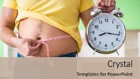  Presentation with body fat - PPT theme enhanced with tape measure in time background and a mint green colored foreground