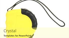  Presentation with tape measure - Beautiful slide deck featuring tape-measure-isolated-on-white backdrop and a blonde colored foreground