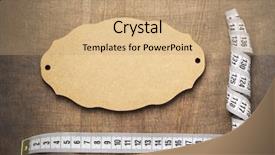  Presentation with tape measure - Amazing slides having tape measure on wooden table backdrop and a coral colored foreground