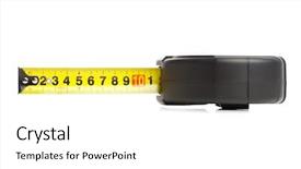  Presentation with tape measure - Presentation consisting of tape measure ruler isolated on white background and a white colored foreground