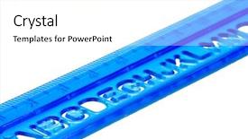  Presentation with tape measure - Theme having tape measure science - ruler background and a  colored foreground