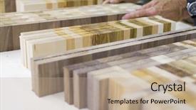  Presentation with project - Amazing presentation having on a busy city backdrop and a  colored foreground.