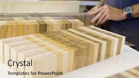  Presentation with project - PPT layouts consisting of tape measure science - wood working hand made project background and a lemonade colored foreground