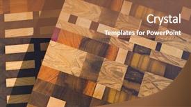  Presentation with bloodstain pattern - Colorful slide set enhanced with tape measure science - wood working pattern background backdrop and a coral colored foreground