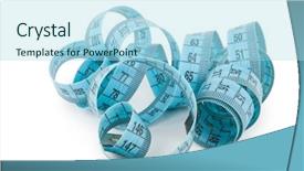  Presentation with measure and marking tools - Presentation theme enhanced with tape measure background and a light blue colored foreground