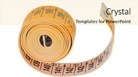  Presentation with barricade tape red and white - Theme enhanced with tape rolled a over white background and a blonde colored foreground