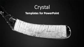  Presentation with hockey - Amazing slide deck having taped-and-used-hockey-stick backdrop and a black colored foreground