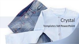  Presentation with jeans - Theme having tapered - blue jeans with jacket isolated background and a  colored foreground