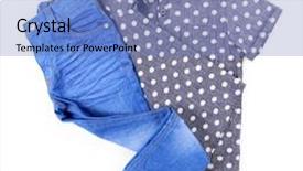  Presentation with peas - Presentation consisting of tapered - blue jeans with shirt background and a  colored foreground