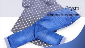  Presentation with of blue jeans denim - Theme having tapered - blue jeans with shirt background and a light blue colored foreground