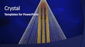  Presentation with christmas lights - Theme with tapered - carillon bell tower with christmas background and a navy blue colored foreground