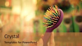  Presentation with barber - Amazing theme having tapered - female hand holding colourful barber backdrop and a  colored foreground