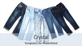  Presentation with jeans - Colorful PPT theme enhanced with tapered - jeans isolated on white backdrop and a  colored foreground