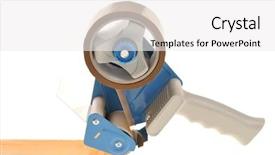  Presentation with packaging - Beautiful presentation featuring taping device - packaging tape dispenser isolated backdrop and a white colored foreground