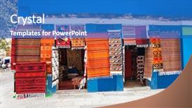  Presentation with mexico - Presentation theme with tapistry - shop of traditional mexico rugs background and a teal colored foreground