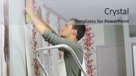  Presentation with apprentice - Presentation design having tapistry - young apprentice learning how background and a light gray colored foreground