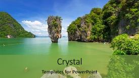  Presentation with james bond - Audience pleasing slide set consisting of tapu rock on james bond backdrop and a seafoam green colored foreground