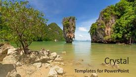  Presentation with james bond - Slide set enhanced with tapu rock on james bond background and a yellow colored foreground