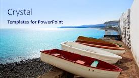  Presentation with beach - Colorful theme enhanced with taralejo-beach-fuerteventura-at-canary backdrop and a sky blue colored foreground