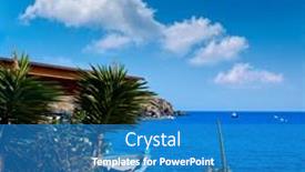  Presentation with beach - Colorful PPT layouts enhanced with taralejo-beach-fuerteventura-at-canary backdrop and a teal colored foreground