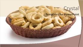  Presentation with smudge bowls sticks - Colorful presentation theme enhanced with tarallini bread sticks on white background backdrop and a lemonade colored foreground