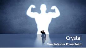  Presentation with standing strong - Beautiful PPT layouts featuring target animation - businessman standing and dreaming backdrop and a ocean colored foreground