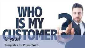  Presentation with audience - Audience pleasing slide deck consisting of target audience - business man pointing the text backdrop and a teal colored foreground