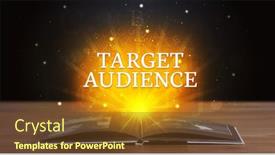  Presentation with audience - Presentation having target audience inscription coming background and a tawny brown colored foreground