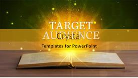  Presentation with audience - Presentation theme consisting of target-audience-inscription-coming-out background and a gold colored foreground