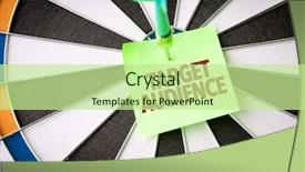  Presentation with audience - Beautiful presentation theme featuring target audience backdrop and a mint green colored foreground