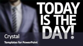  Presentation with today - Presentation design enhanced with target date - today is the day written background and a wine colored foreground