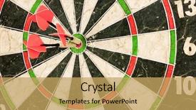  Presentation with target - Presentation theme consisting of target center bulls eye background and a yellow colored foreground