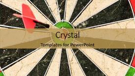  Presentation with arrows - Beautiful slide set featuring target center bulls eye backdrop and a gold colored foreground