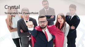  Presentation with forward - Audience pleasing theme consisting of target corporation - boss superhero leads his team backdrop and a lemonade colored foreground